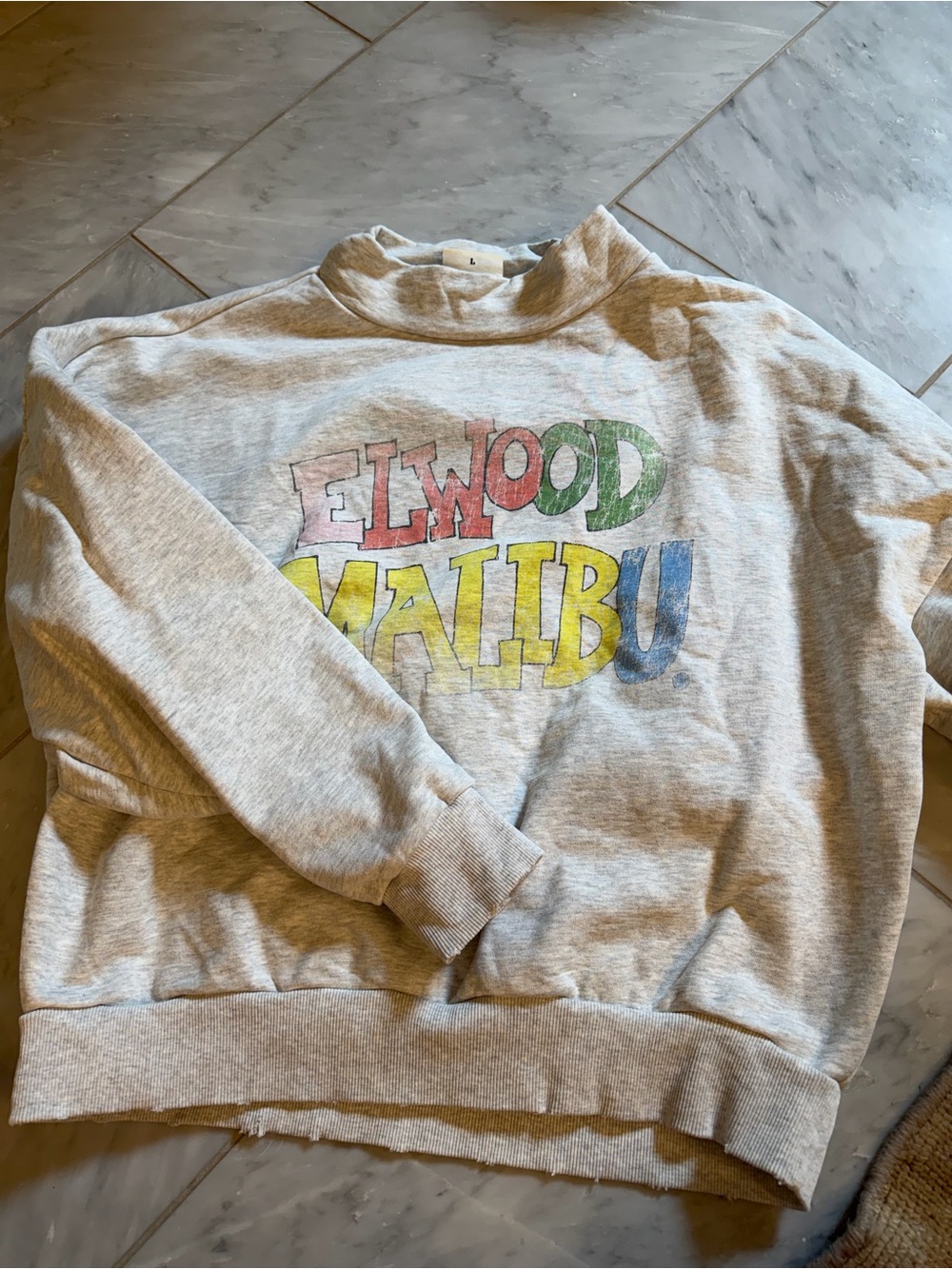 Casual Light Gray Graphic Crewneck Sweatshirt - Unbranded